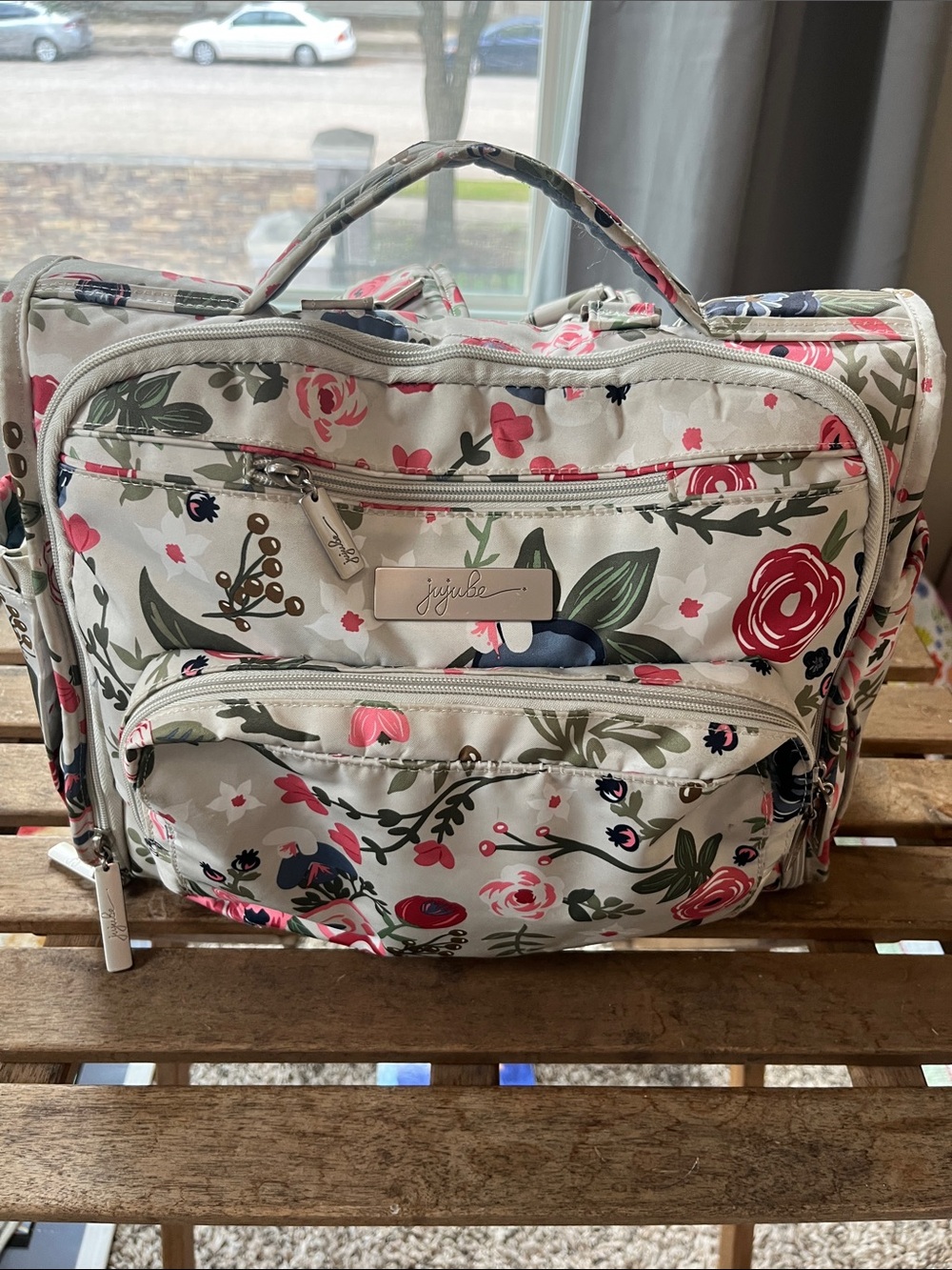 Ju-Ju-Be Floral Convertible Diaper Bag Backpack - floral flowers design